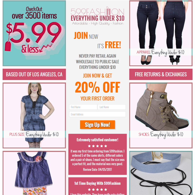 Custom Discount Sign Up Landing Page