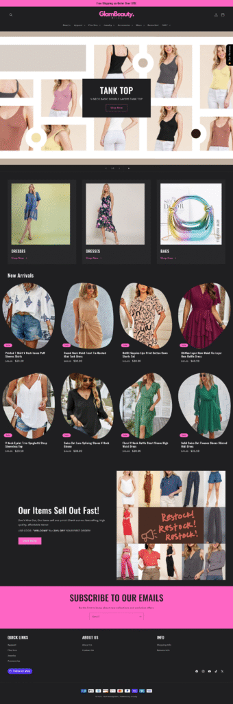 Bodacious Couture & Co - landingpage